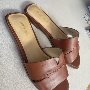 Nine West Tan Women's Slide Sandals